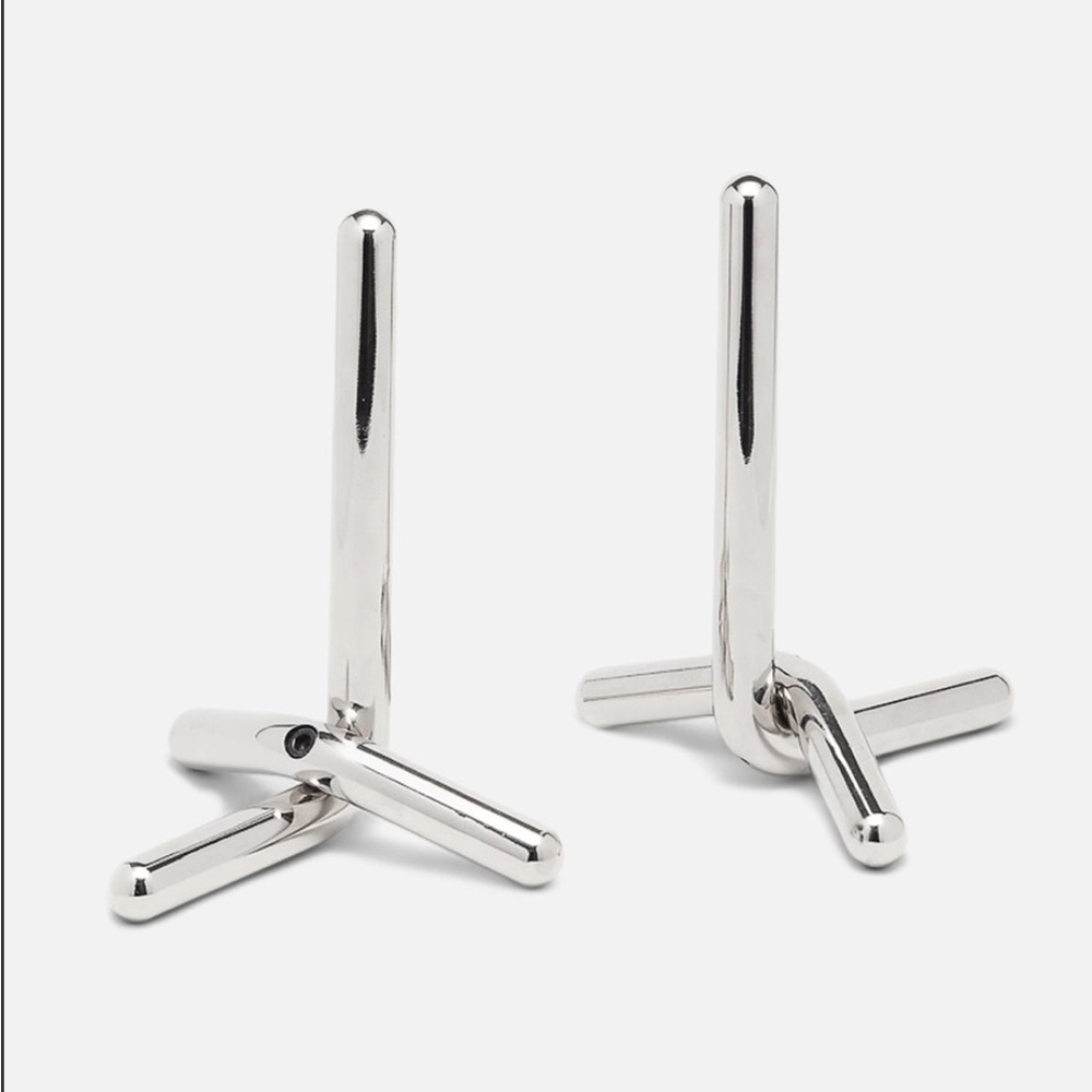 Silver Metal Bookends